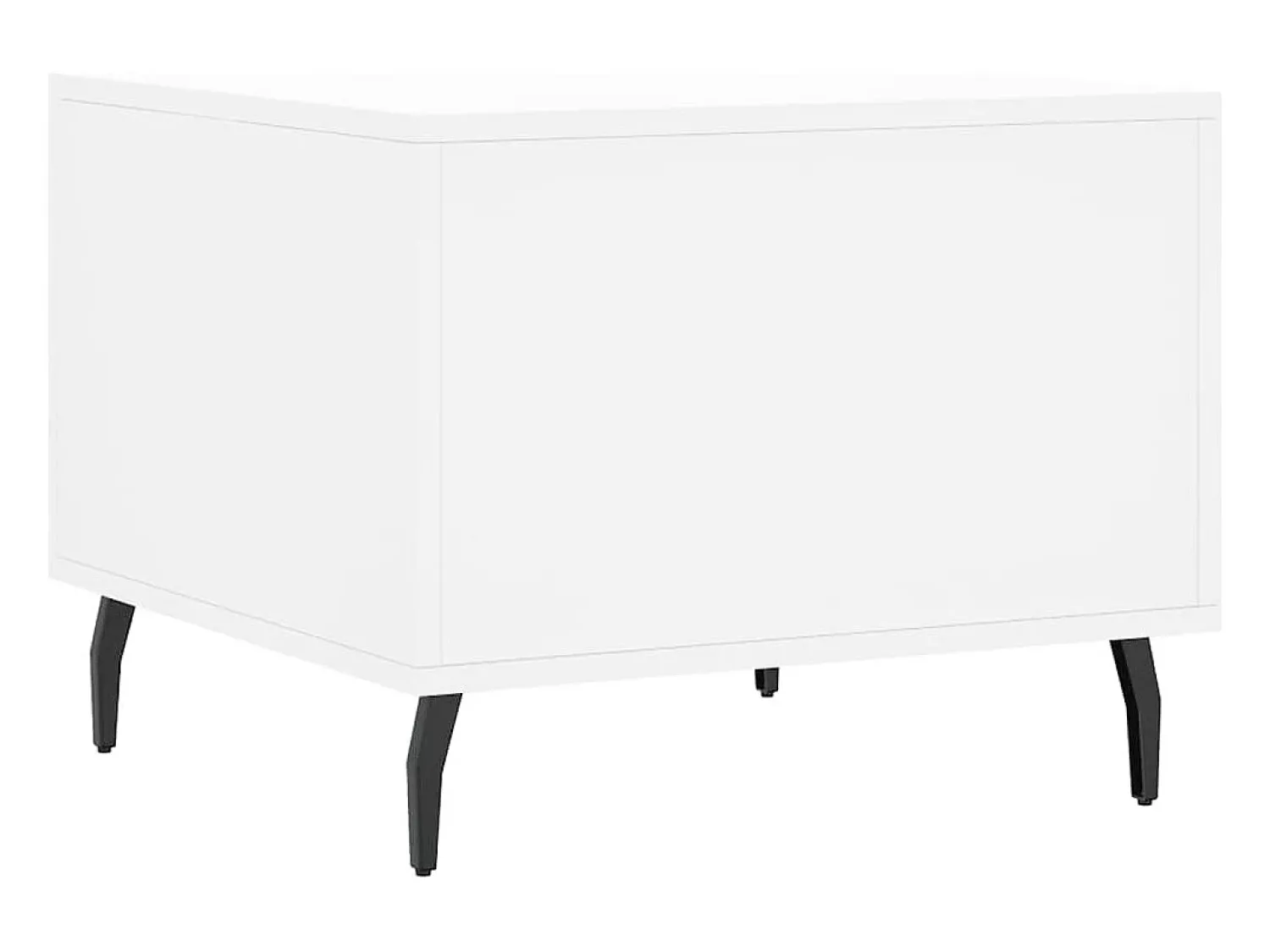 Mesa De Centro* Conjunto de 2 Mesas de Centro | Mesa de apoio | Mesa de café 50x50x40 cm madeira processada Branco