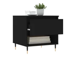 Mesa De Centro| Conjunto de 2 Mesas de Centro | Mesa de apoio | Mesa de café 50x46x50 cm derivados de madeira Preto