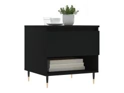 Mesa De Centro| Conjunto de 2 Mesas de Centro | Mesa de apoio | Mesa de café 50x46x50 cm derivados de madeira Preto