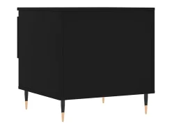 Mesa De Centro| Conjunto de 2 Mesas de Centro | Mesa de apoio | Mesa de café 50x46x50 cm derivados de madeira Preto