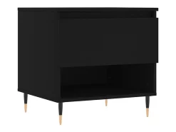 Mesa De Centro| Conjunto de 2 Mesas de Centro | Mesa de apoio | Mesa de café 50x46x50 cm derivados de madeira Preto