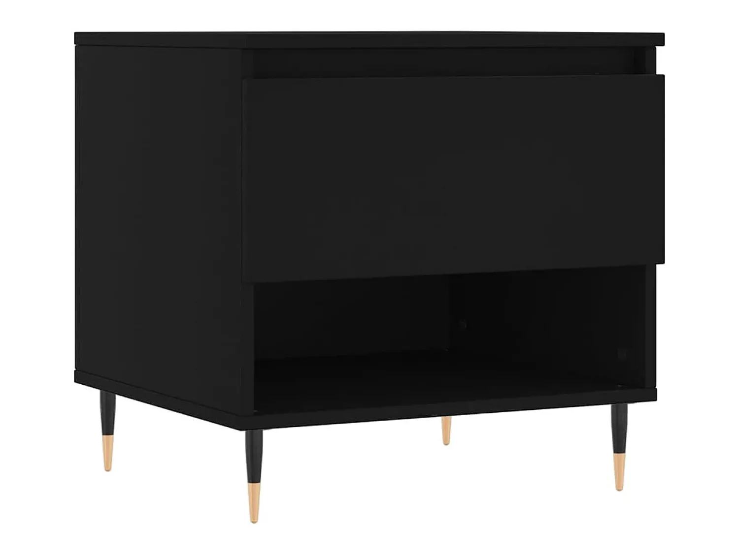 Mesa De Centro| Conjunto de 2 Mesas de Centro | Mesa de apoio | Mesa de café 50x46x50 cm derivados de madeira Preto