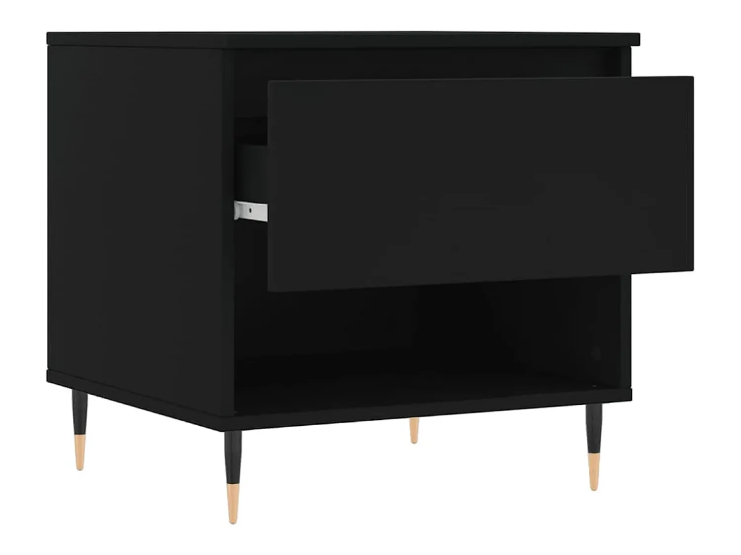Mesa De Centro| Conjunto de 2 Mesas de Centro | Mesa de apoio | Mesa de café 50x46x50 cm derivados de madeira Preto