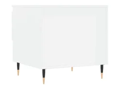 Mesa De Centro* Conjunto de 2 Mesas de Centro | Mesa de apoio | Mesa de café 50x46x50cm deriv. madeira brilhante Branco