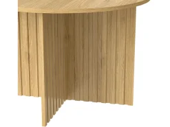 Mesa De Centro*Hauss Spole Conjunto de 2 mesas de centro redondas em MDF e madeira PB – Cor da madeira Natural claro