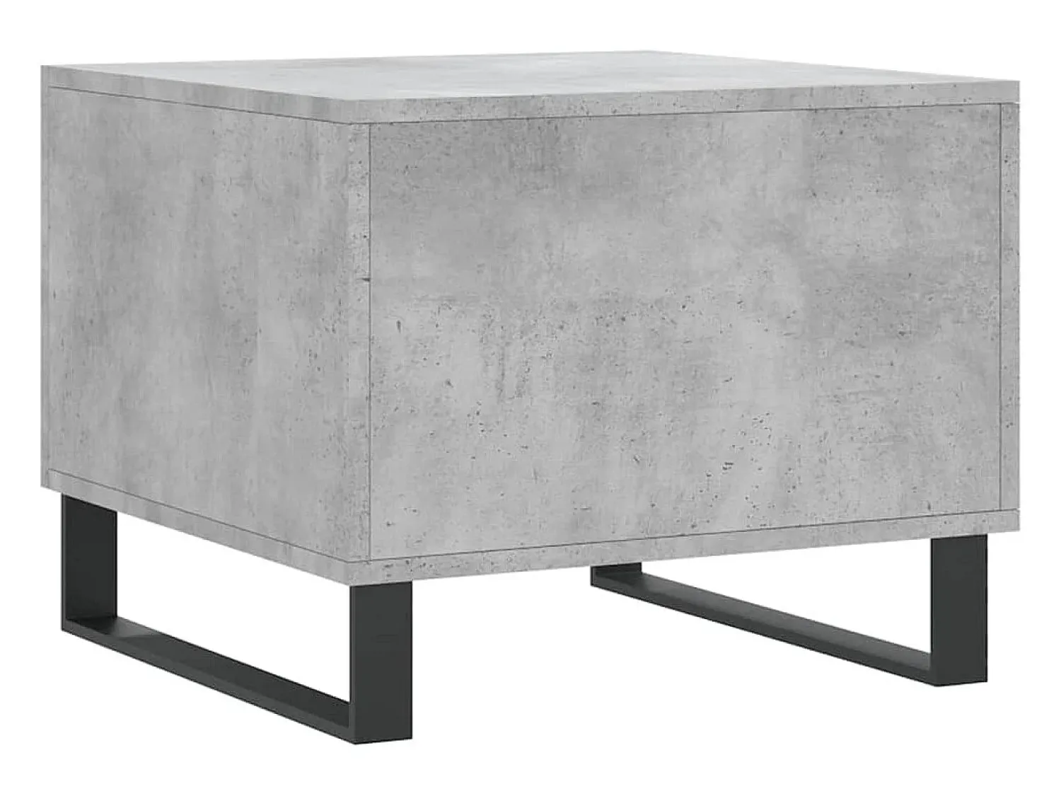 Conjunto de 2 Mesas de Centro | Mesa de apoio | Mesa de café 50x50x40 cm madeira processada cinza cimento^ Mesa De Centro