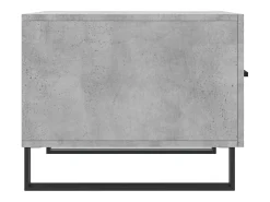 Conjunto de 2 Mesas de Centro | Mesa de apoio | Mesa de café 50x50x40 cm madeira processada cinza cimento^ Mesa De Centro