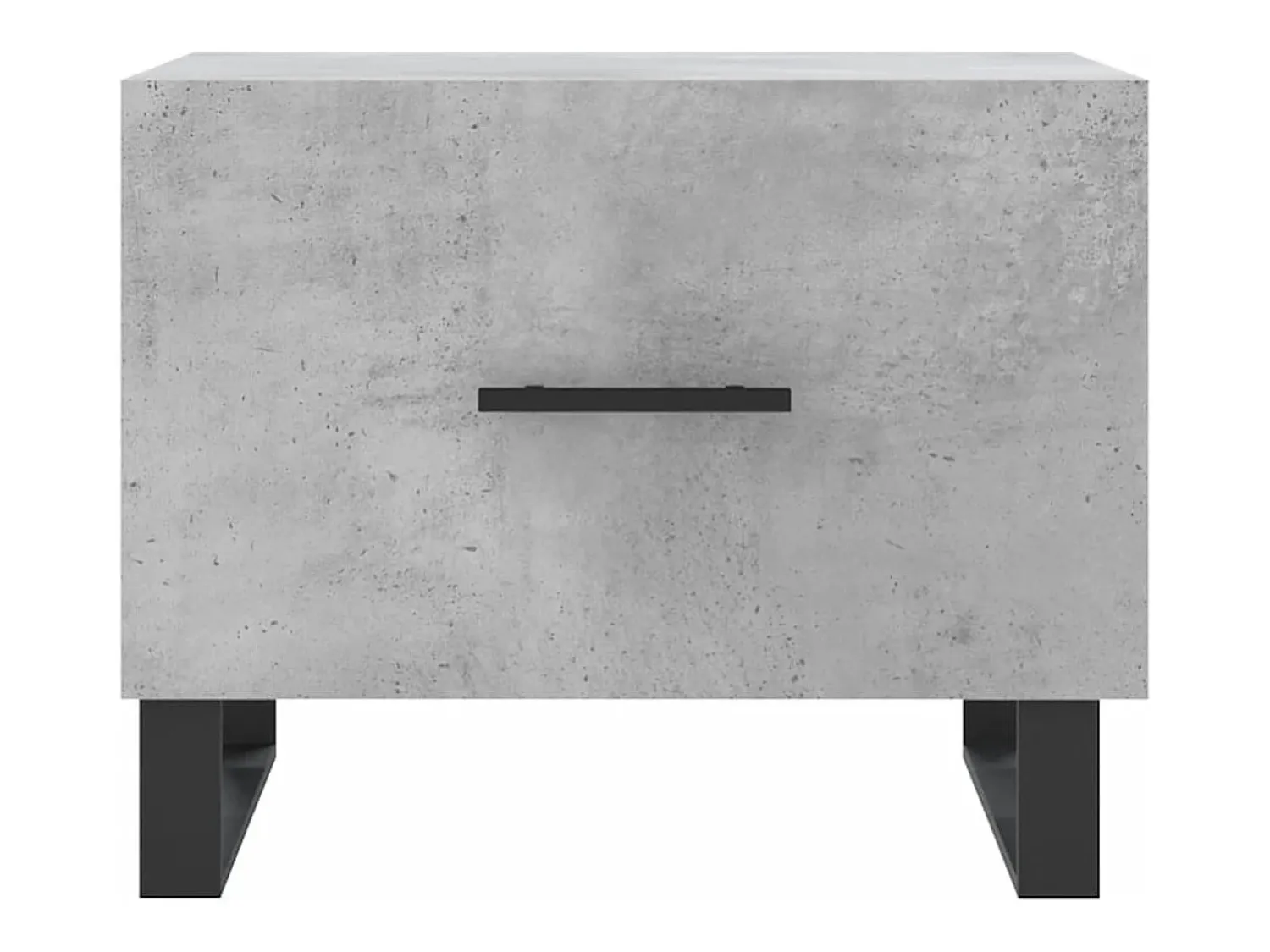 Conjunto de 2 Mesas de Centro | Mesa de apoio | Mesa de café 50x50x40 cm madeira processada cinza cimento^ Mesa De Centro