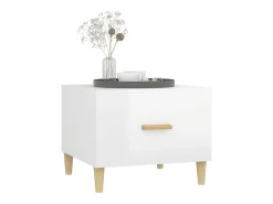Mesa De Centro* Conjunto de 2 Mesas de Centro | Mesa de apoio 50x50x40 cm brilhante Branco