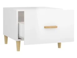 Mesa De Centro* Conjunto de 2 Mesas de Centro | Mesa de apoio 50x50x40 cm brilhante Branco