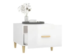Mesa De Centro* Conjunto de 2 Mesas de Centro | Mesa de apoio 50x50x40 cm brilhante Branco