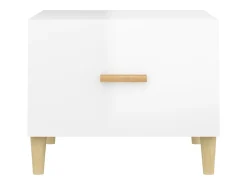 Mesa De Centro* Conjunto de 2 Mesas de Centro | Mesa de apoio 50x50x40 cm brilhante Branco