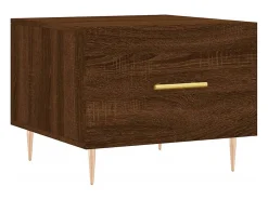 Conjunto de 2 Mesas de Centro | Mesa de apoio | Mesa de café 50x50x40 cm madeira proc. carvalho^ Mesa De Centro