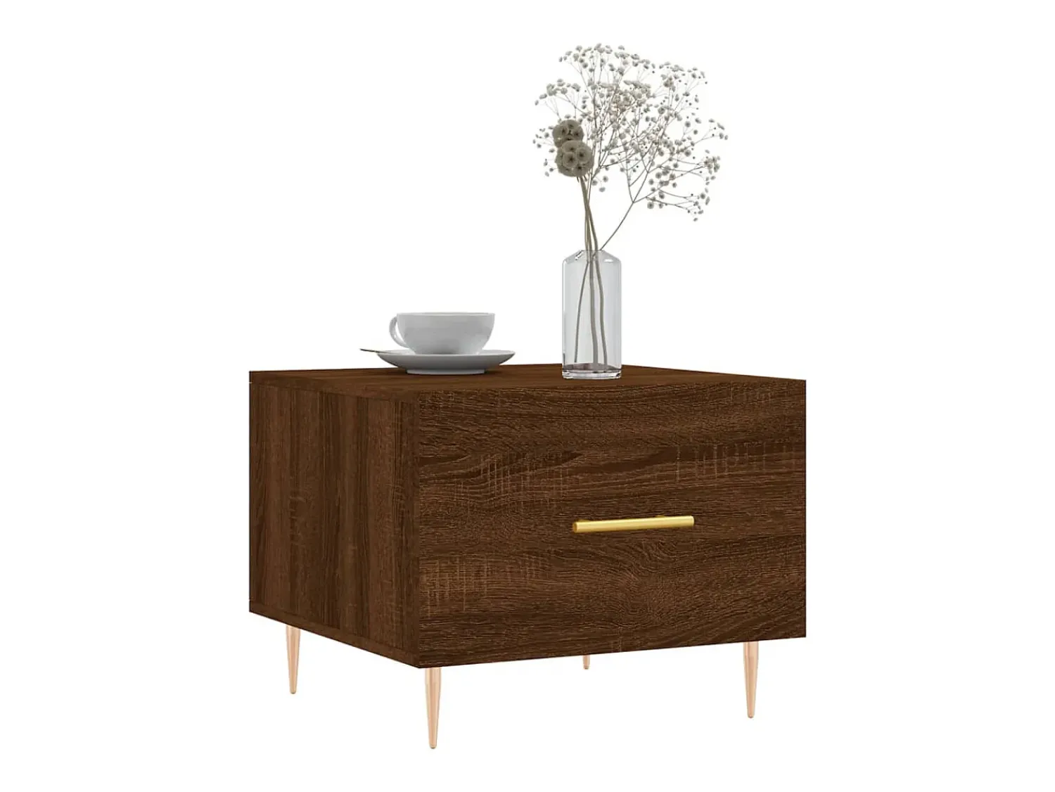 Conjunto de 2 Mesas de Centro | Mesa de apoio | Mesa de café 50x50x40 cm madeira proc. carvalho^ Mesa De Centro