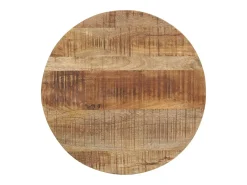 Mesa De Centro* Conjunto de 2 Mesas de Centro Baixas | Mesa de apoio madeira de mangueira áspera Castanho
