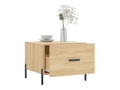 Mesa De Centro* Conjunto de 2 Mesas de Centro | Mesa de apoio | Mesa de café 50x50x40cm deriv. madeira carvalho sonoma Castanho