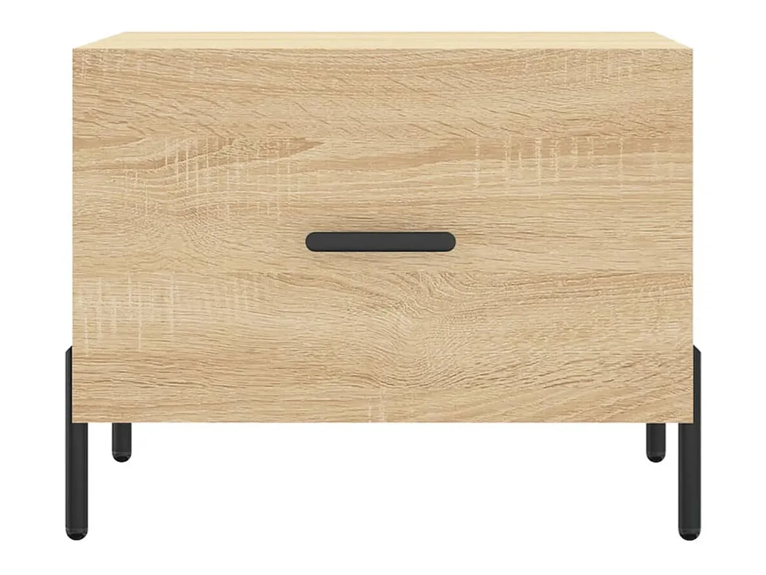 Mesa De Centro* Conjunto de 2 Mesas de Centro | Mesa de apoio | Mesa de café 50x50x40cm deriv. madeira carvalho sonoma Castanho