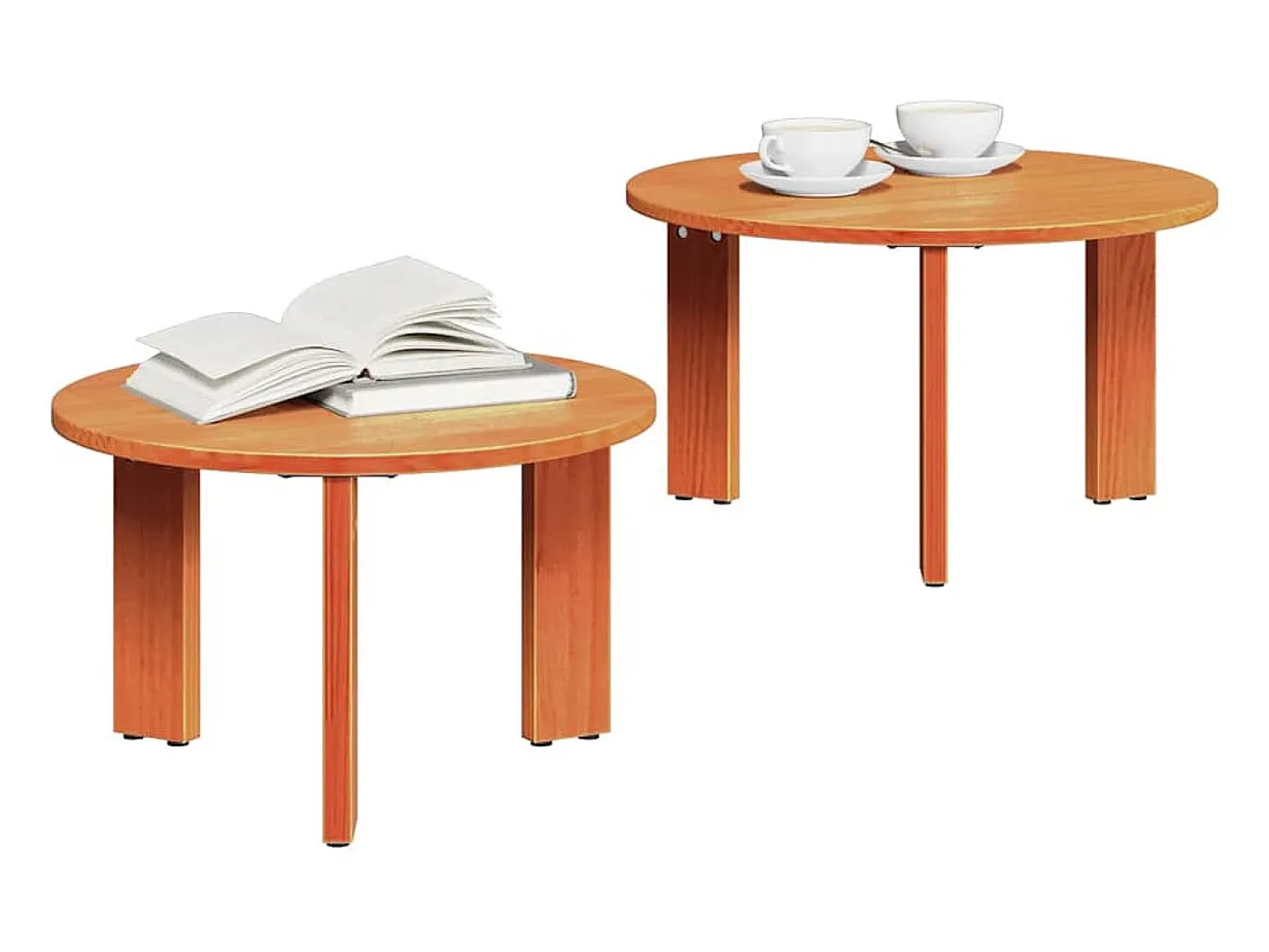 Conjunto de 2 Mesas de Centro | Mesa de apoio -mel 47.5x47.5x27 cm^ Mesa De Centro