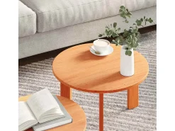 Conjunto de 2 Mesas de Centro | Mesa de apoio -mel 47.5x47.5x27 cm^ Mesa De Centro