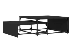 Conjunto de 2 Mesas de Centro Baixas | Mesa de apoio deriv.madeira/metal^ Mesa De Centro