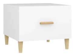 Mesa De Centro* Conjunto de 2 Mesas de Centro | Mesa de apoio 50x50x40 cm madeira processada Branco