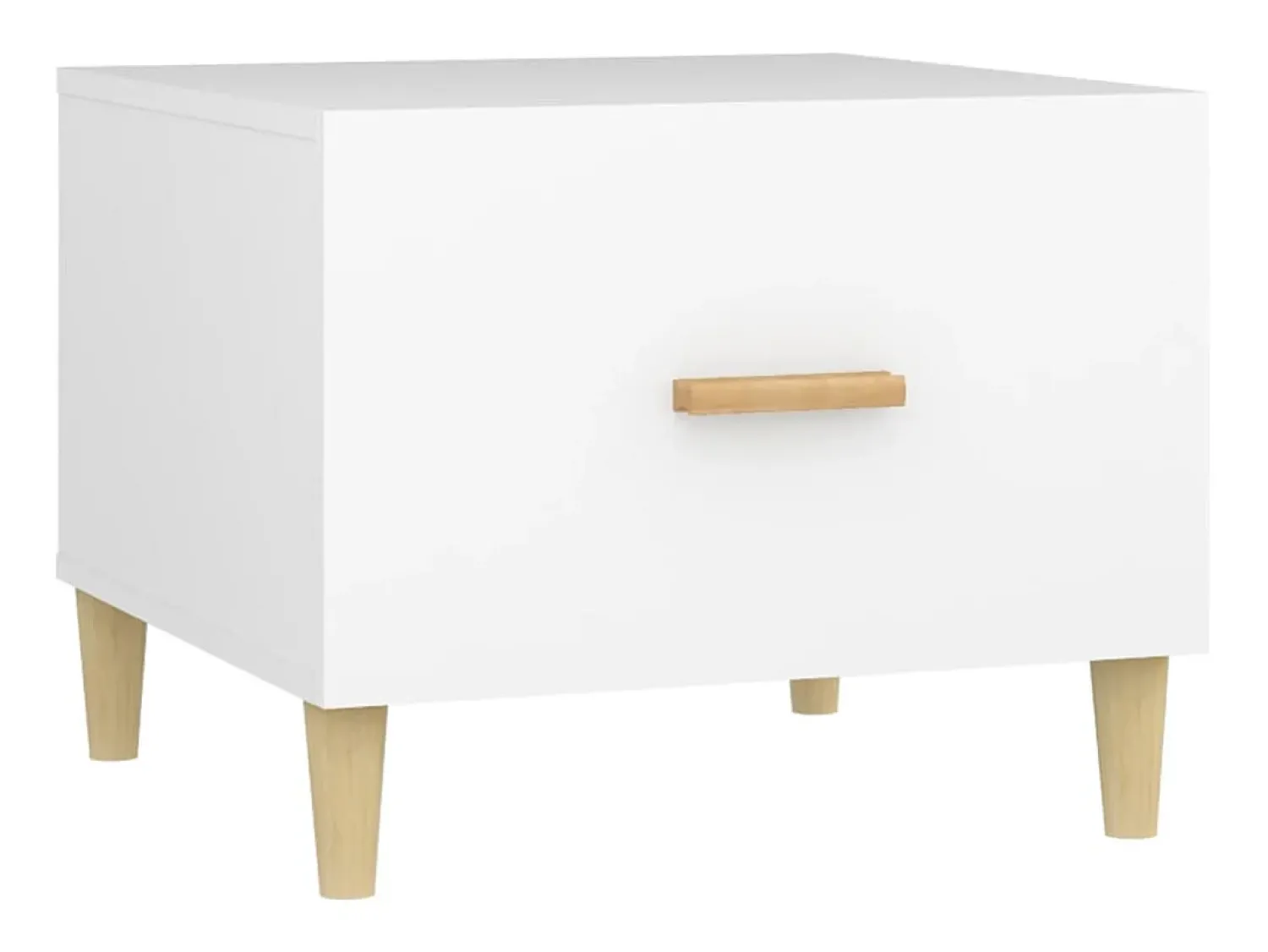 Mesa De Centro* Conjunto de 2 Mesas de Centro | Mesa de apoio 50x50x40 cm madeira processada Branco