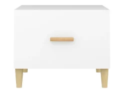 Mesa De Centro* Conjunto de 2 Mesas de Centro | Mesa de apoio 50x50x40 cm madeira processada Branco