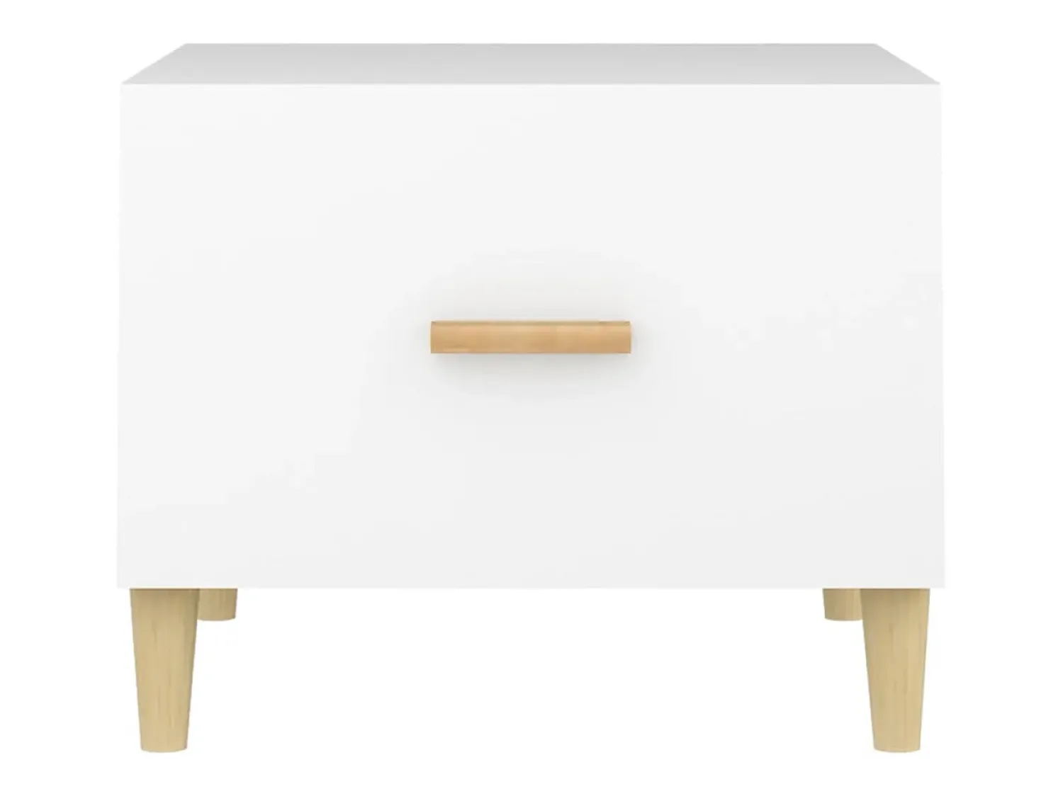 Mesa De Centro* Conjunto de 2 Mesas de Centro | Mesa de apoio 50x50x40 cm madeira processada Branco