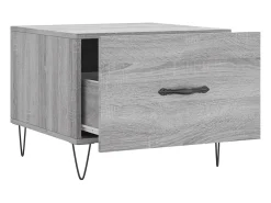 Mesa De Centro* Conjunto de 2 Mesas de Centro | Mesa de apoio | Mesa de café 50x50x40 cm madeira proc. sonoma cinza Cinzento