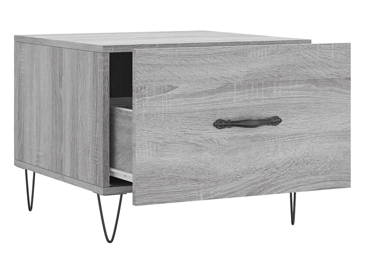 Mesa De Centro* Conjunto de 2 Mesas de Centro | Mesa de apoio | Mesa de café 50x50x40 cm madeira proc. sonoma cinza Cinzento
