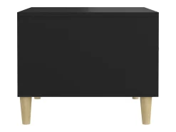 Mesa De Centro* Conjunto de 2 Mesas de Centro | Mesa de apoio 50x50x40 cm madeira processada Preto