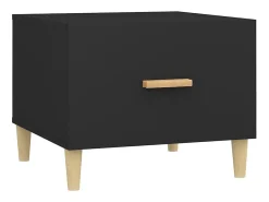 Mesa De Centro* Conjunto de 2 Mesas de Centro | Mesa de apoio 50x50x40 cm madeira processada Preto