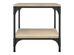 Mesa De Centro* Conjunto de 2 Mesas de Centro | Mesa de apoio | Mesa de café 40x40x40 cm derivados madeira sonoma Castanho