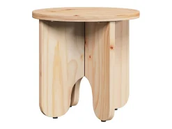 Mesa De Centro* Conjunto de 2 Mesas de Centro | Mesa de apoio Natural 39.5x39.5x30 cm Castanho