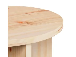Mesa De Centro* Conjunto de 2 Mesas de Centro | Mesa de apoio Natural 39.5x39.5x30 cm Castanho