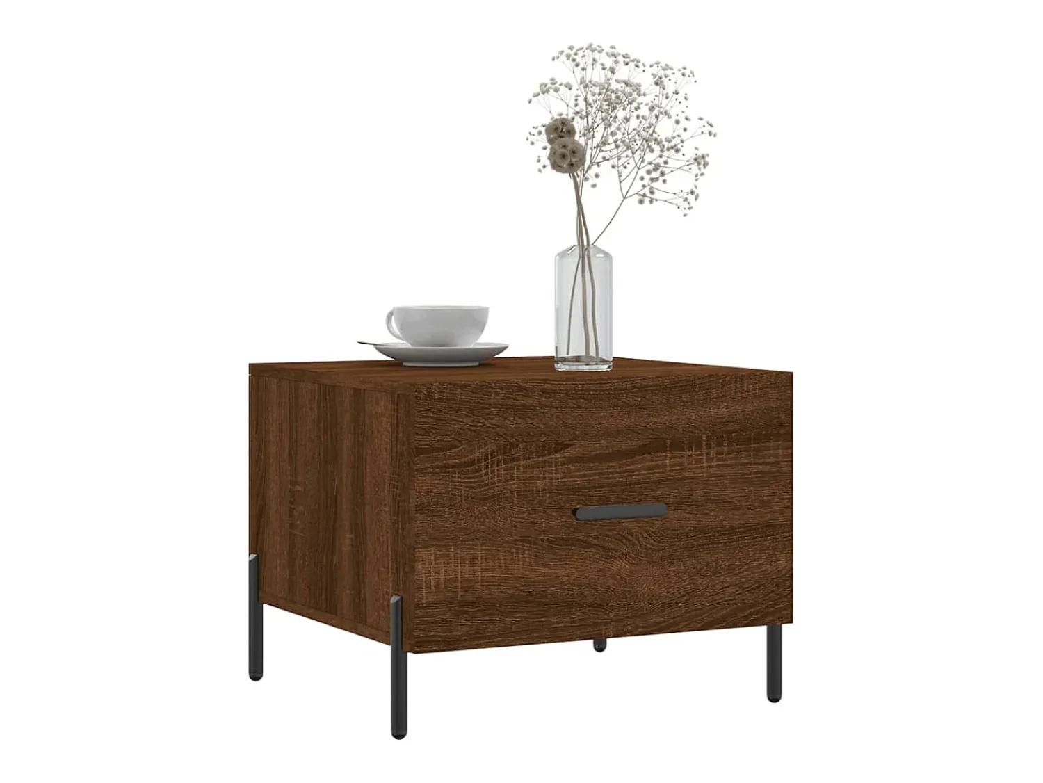 Conjunto de 2 Mesas de Centro | Mesa de apoio | Mesa de café 50x50x40 cm madeira proc. carvalho^ Mesa De Centro