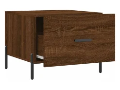 Conjunto de 2 Mesas de Centro | Mesa de apoio | Mesa de café 50x50x40 cm madeira proc. carvalho^ Mesa De Centro