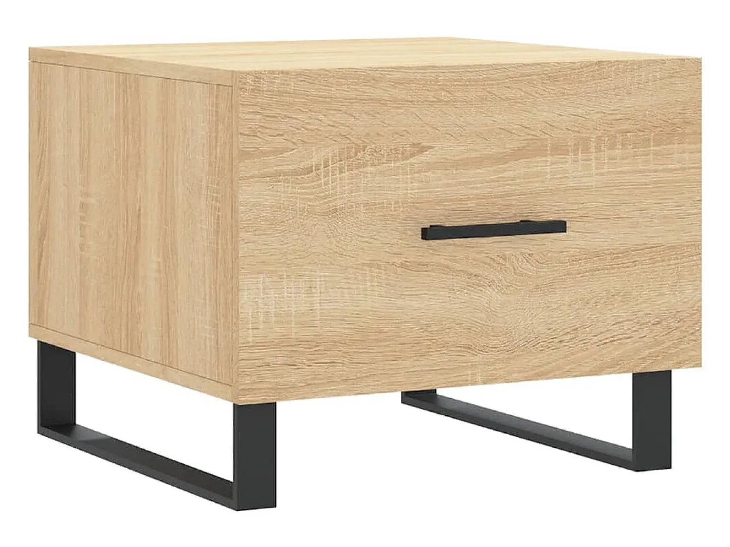 Mesa De Centro* Conjunto de 2 Mesas de Centro | Mesa de apoio | Mesa de café 50x50x40cm deriv. madeira carvalho sonoma Castanho
