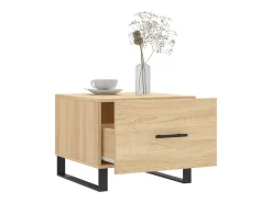 Mesa De Centro* Conjunto de 2 Mesas de Centro | Mesa de apoio | Mesa de café 50x50x40cm deriv. madeira carvalho sonoma Castanho