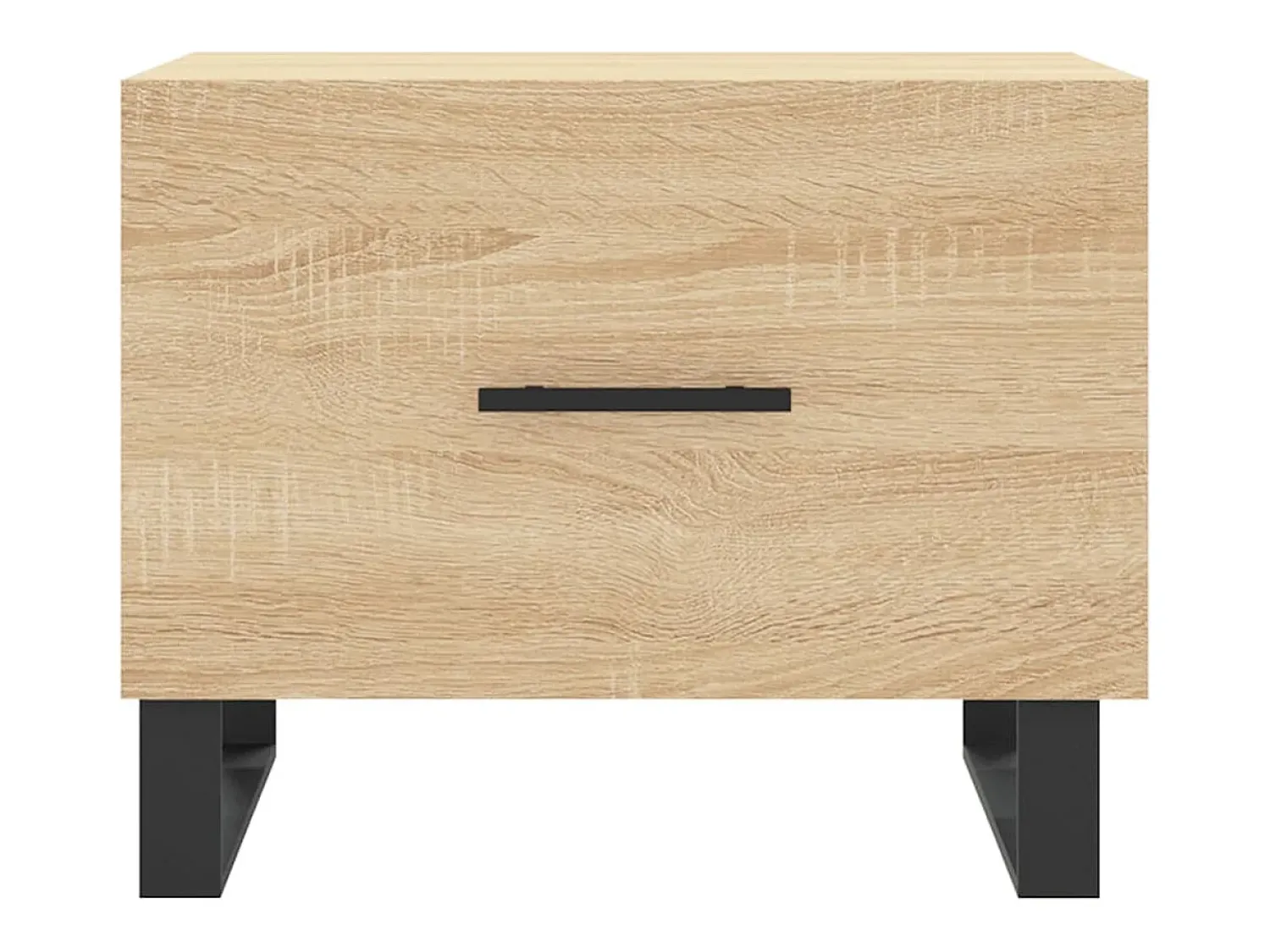 Mesa De Centro* Conjunto de 2 Mesas de Centro | Mesa de apoio | Mesa de café 50x50x40cm deriv. madeira carvalho sonoma Castanho