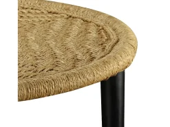 Mesa De Centro| Conjunto de 2 Mesas de Centro | Mesa de apoio juta natural Bege