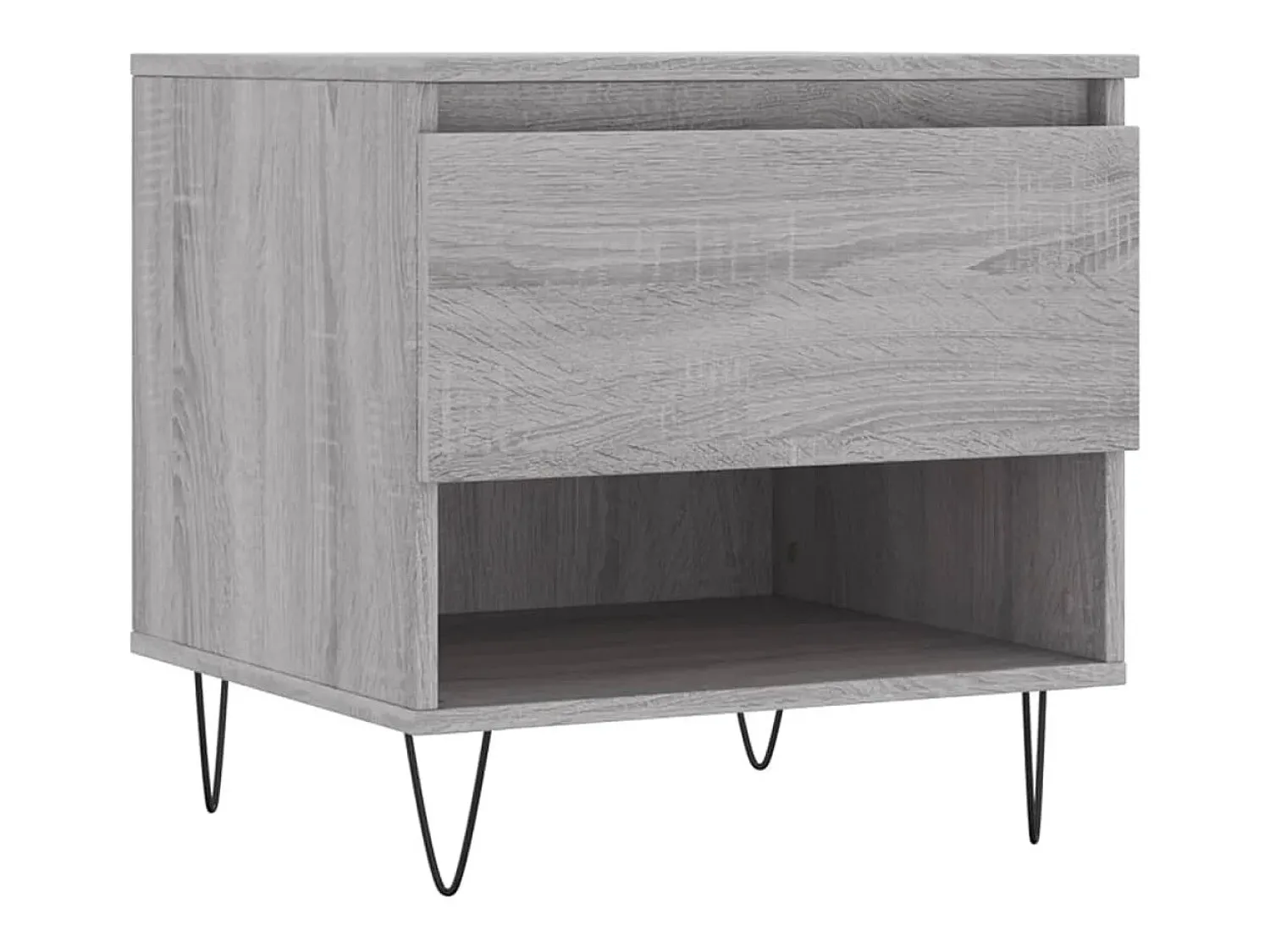 Online Conjunto de 2 Mesas de Centro | Mesa de apoio | Mesa de café 50x46x50cm deriv. madeira sonoma Cinzento