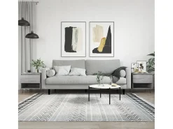 Online Conjunto de 2 Mesas de Centro | Mesa de apoio | Mesa de café 50x46x50cm deriv. madeira sonoma Cinzento
