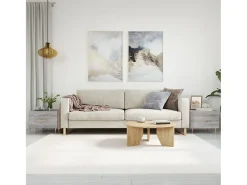Mesa De Centro| Conjunto de 2 Mesas de Centro | Mesa de apoio | Mesa de café 50x50x40 cm madeira proc. sonoma cinza Cinzento