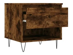 Mesa De Centro| Conjunto de 2 Mesas de Centro | Mesa de apoio | Mesa de café 50x46x50cm deriv. madeira carvalho fumado Castanho
