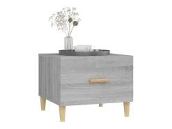 Conjunto de 2 Mesas de Centro | Mesa de apoio 50x50x40 cm madeira proc. sonoma cinza^ Mesa De Centro