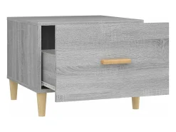 Conjunto de 2 Mesas de Centro | Mesa de apoio 50x50x40 cm madeira proc. sonoma cinza^ Mesa De Centro