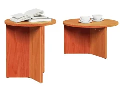 Discount Conjunto de 2 Mesas de Centro | Mesa de apoio -mel 49x49x28 cm Castanho