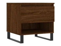 Mesa De Centro| Conjunto de 2 Mesas de Centro | Mesa de apoio | Mesa de café 50x46x50 cm deriv. madeira carvalho Castanho