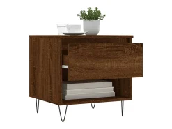 New Conjunto de 2 Mesas de Centro | Mesa de apoio | Mesa de café 50x46x50 cm deriv. madeira carvalho Castanho